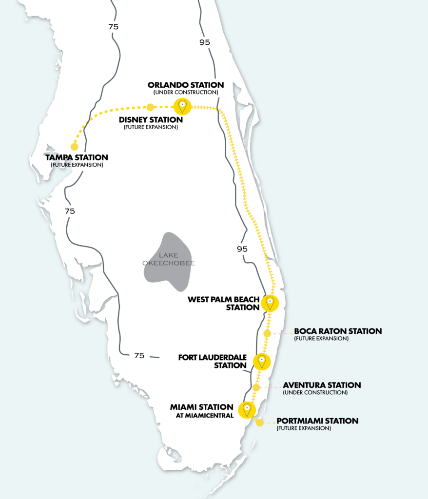 Brightline - 2021 Complete Florida Service Map